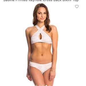 Indah Sabine Printed Keyhole Bikini set